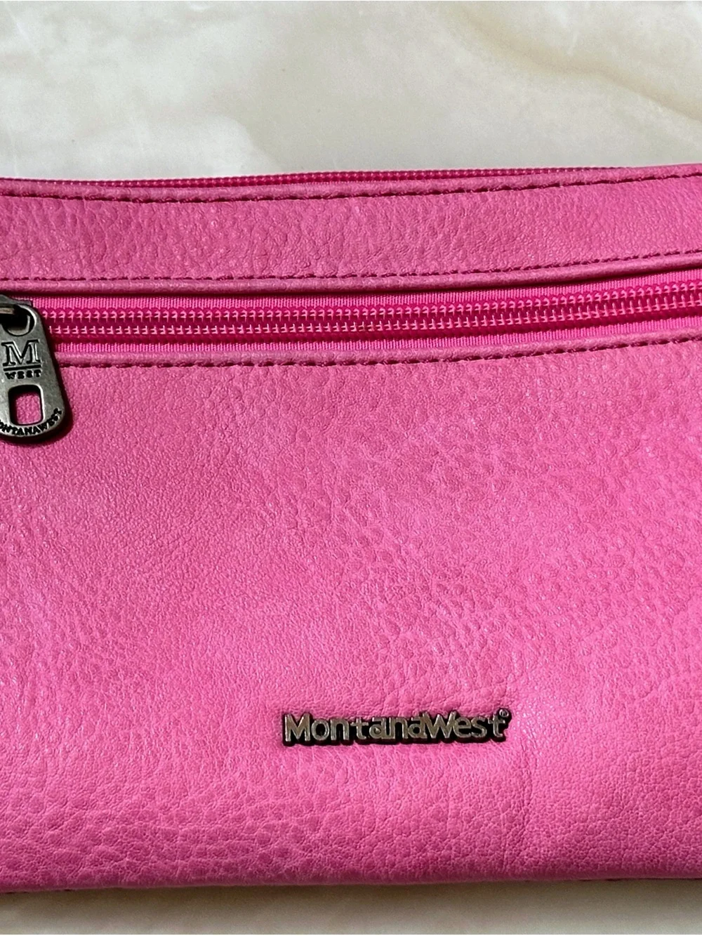 Montana West Pink Tooled Fringe Crossbody Bag